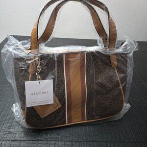Ellen Tracy double handle satchel Horsebet collection